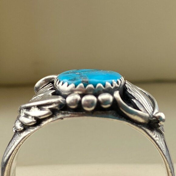 Richard Begay (RB) Navajo Sterling Silver Turquoise Ring Size 11.75 - 11.2 grams - Picture 10 of 15